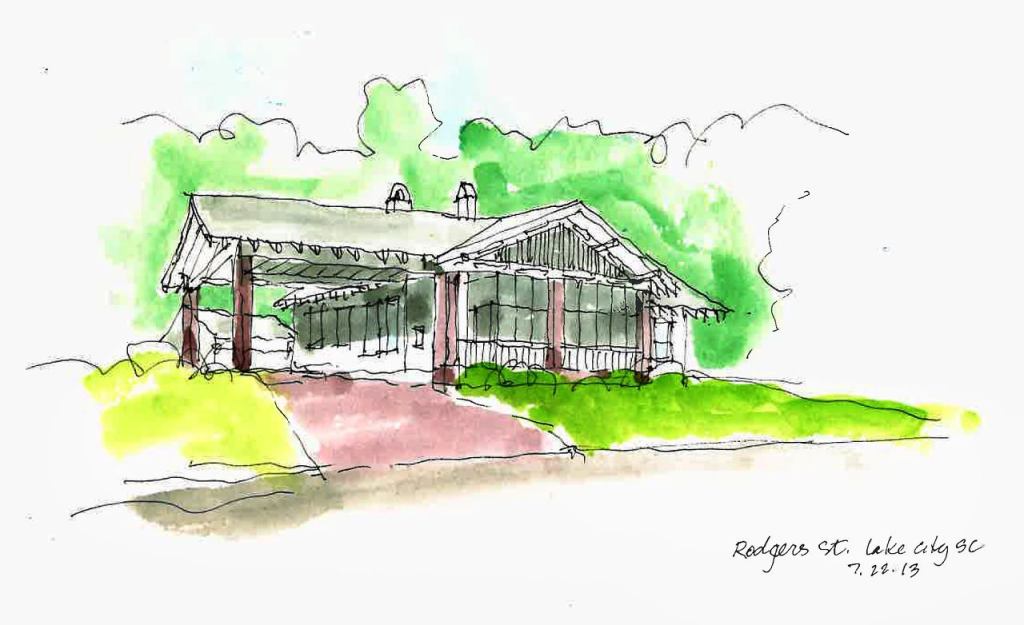 Deep overhangs and screened porches on this house in Lake City, S.C., offer cool, bug-free retreats.