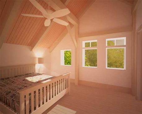 The interior of the Tradd design.