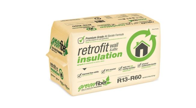 Retro Cool Premium Grade Retrofit cellulose blown-in wall and attic insulation features an all-borate, fire-resistant formula. The new formulation also provides a higher level of dust suppressant, the firm says, and is easy to install over any existing insulation. It provides an installed R-value of 13 at 4.1 inches, 19 at 6.1 inches, and 30 at 9.4 inches. The product is SCS-certified for 85% recycled content and carries Energy Star certification. Greenfiber. 800.228.0024. 
www.greenfiber.com.
