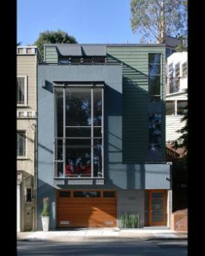 Talk about inspired infill. The challenge here was a 25-foot-wide-by-42-foot-deep lot with a steep slope in back. Architect: Strachan Forgan Builder: Bradford Construction