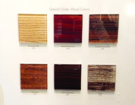 Robern.&nbsp;Designers used 46 square feet of six wood species to create the high-definition Digital Wood scans. More 
here.