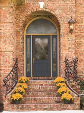 Georgian Bay blue on a Classic Craft Canvas collection door.