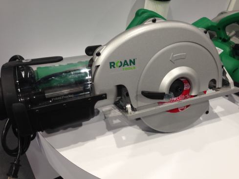 Why We Like It: It’s a saw! It’s a vacuum! Wait…it’s both! Roan Tools is getting a lot of attention in their little corner of the James Hardie booth. The two companies are partnering in the face of proposed increases in silica dust regulations by OSHA. The tool will be a great addition to any contractor’s toolbox, especially if they regularly work with fiber cement, PVC, OSB, wood, and other materials. The corded saw’s built-in vac doesn’t require any hoses, and the filter lasts a lifetime. Small fins in the blade cover pull dust into the attached canister and remove 93% of dust from the workspace, and an even greater percentage of micro-particles like those causing silica dust concerns. Dump out the dust every 50 to 60 cuts and you’re good to go.