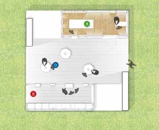 Floor plan of the Das Haus pavilion courtesy HHS Planer + Architekten AG