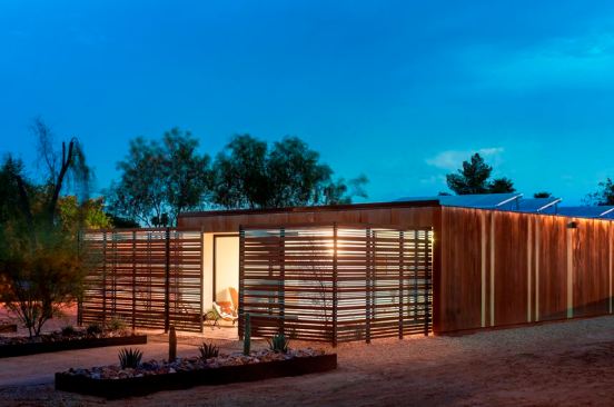 The irrigation-free yard was carefully planned, with plants placed on-site specifically according to their water needs.