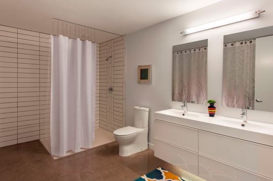 The team tested various fixtures to find the best-quality water-saving options.