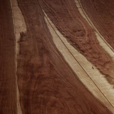 This is the world’s first manufactured hardwood flooring made with naturally curved lengths that follow a tree’s growth, the manufacturer says. As a result, the 9-foot-long, solid wood boards utilize about 20% more of each sawn plank than traditional products. Plus, the curved lines in the finished floor are dramatic. Boards measure 5 inches to 12 1/2 inches long and come in five species. 
www.bolefloor.com.