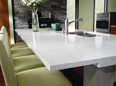 If pricey quartzite countertops aren’t in the budget, you can still get the look with Waverton quartz surfacing from Cambria, an engineered stone option priced at $82 to $92 per square foot. www.cambriausa.com.
