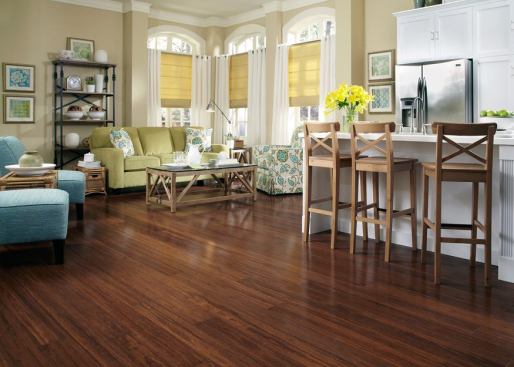 Bellawood
 says its Ultra-Strand product is crafted from fine bamboo fibers 
pressed together with a resin, which is why you won’t see the knuckling 
common to many bamboo products.