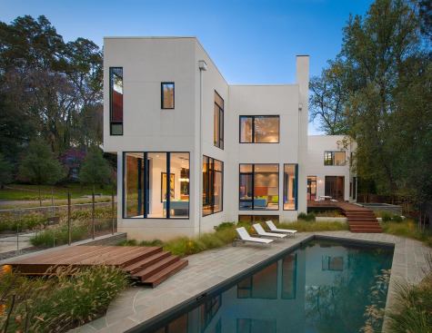 The house’s 13 building modules were factory-fabricated over a period of two weeks.