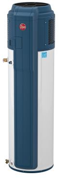 Hybrid Heat The HP-50 heat pump water heater transfers available heat from ambient air, intensifies it, and transfers it to the water, resulting in an Energy Factor of 2.0, which the firm says is more than twice the efficiency of standard tank water heaters. The 50-gallon unit offers three modes: Energy Saver, for the most efficient operation; Normal, which uses both heat pump and electric elements for times of peak demand; and Electric Heat Only, a temporary setting to ensure hot water availability. A 21-inch diameter allows for easier installation in tight spaces. Rheem. 866.720.2076. 
www.rheem.com/hpwh.