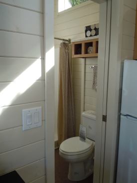 Buyers have two options for the toilet: a water-based dual-flush system or a composting unit.