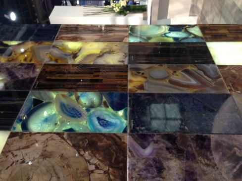 The new collection of semi-precious stone surfaces! They might be less “affordable” and more “luxury,” but they’re sooo pretty to look at.