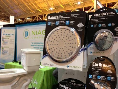 Super Soaker Niagara's new Rainfall showerhead keeps up the company's promise of water efficiency without sacrificing comfort and coverage in the shower. The 8-inch face plate provides a wide spray pattern at 2 gallons per minute.
Niagara Conservation | 817.391.0800 | niagaraconservation.com