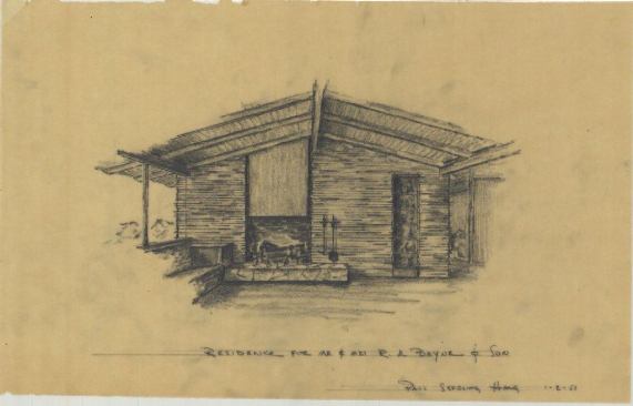 Paul Sterling Hoag, Residence for Mr. and Mrs. R.A. Bayne and son, 1951         