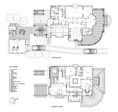 Floor Plan, Shingle Style Beach House, Spring Lake, N.J. Architect: Richard Bubnowski Design, Point Pleasant Beach, N.J. General Contractor: Falcon Industries, Normany Beach, N.J. Structural Engineer: KSI Professional Engineers, Farmingdale, N.J. Site Engineer: RC Associates, Manasquan, N.J.