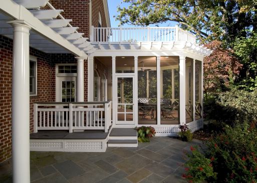 Screened porches also allow homeowners to enjoy the outdoors without the annoyance of insects. Sun Design, www.sundesigninc.com, McLean, Va.