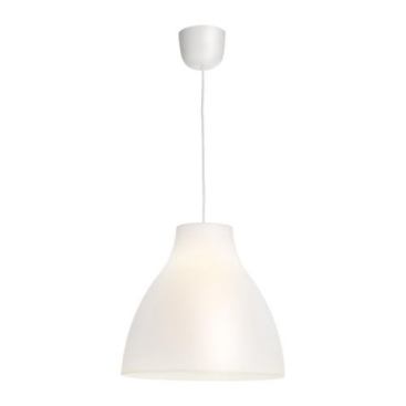 With a simple form and clean lines, IKEA’s Melodi pendant is a great deal at its bargain basement price of $9.99. www.ikea.com.