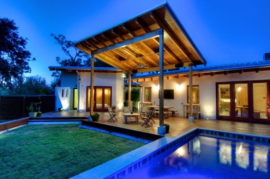 This backyard patio’s good looks belie the project’s other virtues—such as its show-stopping energy efficiency that earned it the lowest HERS rating ever recorded by Energy Star. In keeping with the home’s ultra-efficient goals, the pool sports both a highly efficient pump system and solar-powered heating. Project: Power Haus, Sarasota, Fla.; Builder: Josh Wynne Construction, Sarasota