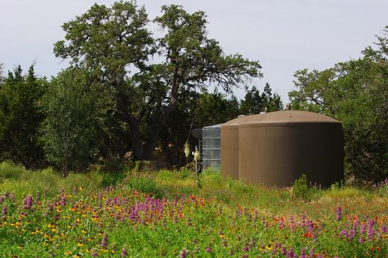 Rainwater runoff from the home's sloping roofs flows into the 17,000-gallon collection system, which provides 100% of the home’s potable water needs. Inside the home, WaterSense-certified fixtures help keep water use to a minimum.
