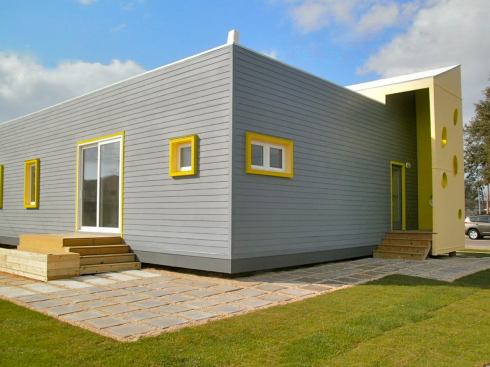 A rear view of the Sunshower SSIP model. The sponsors of the competition plan to build out the designs of the seven other contestants.