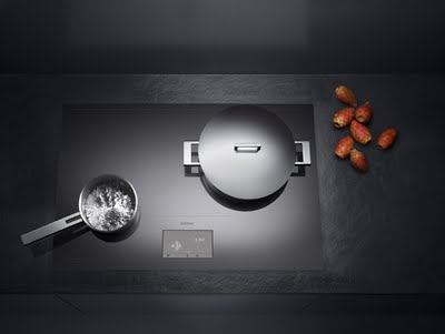 The manufacturer has revolutionized cooking with the FreeInduction cooktop. Instead of dedicated burners on the surface, the unit uses 48 mini inductors to sense pots of any size and shape. As a result, it will identify the size and shape of any pan on the surface and activate only the zone underneath. www.gaggenau.com.
