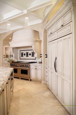 Scagliola stone hood. Project: Norman Residence, Aurora, Ohio; Builder/Fabricator: Palmieri Brothers, Solon, Ohio.