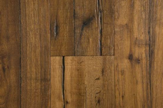 The manufacturer’s new Heritage Timber Edition is a line of Forest Stewardship Council-certified wood flooring that replicates the patina of reclaimed distressed barn wood. Featuring a distressed surface of scrapes, nail holes, notches, and saw kerf marks, the European white oak planks measure 7 7/16 inches wide and come in warm browns and weathered grays. 
www.duchateaufloors.com.