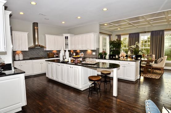 The kitchen inside a Van Metre model at Willowsford.