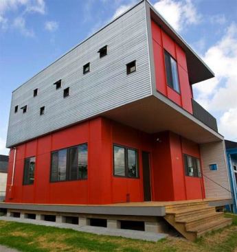 The metal works is simply a continuation of the roof plain and aids with the control and distribution of water. It also is a durable cladding option that is affordable to purchase, install, and maintain.