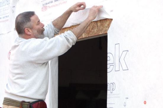 ... then temporarily fold and tape the flap up out of the way.