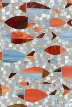 Floating Fish shown in Mica, Sardonyx, Aalto, Eileen, and Garnet.