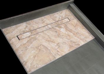 Redi Trench marries the manufacturer’s preformed, one-piece shower pans with an integrated trench (or linear) drain. As with the company’s other products, it’s impervious to water intrusion and inhibits the growth of mold and mildew. It can be used with any size base from 52 inches to 72 inches long. 
www.tileredi.com.