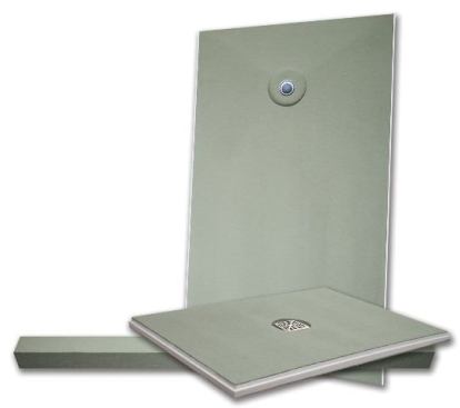 The Hydro Ban line of pre-sloped shower pans produces high quality, waterproof shower installations. Constructed of lightweight, high-density polystyrene, each component features a waterproof coating that may be tiled over immediately upon installation. The products eliminate the need for traditional "mud bed” installations. www.laticrete.com.