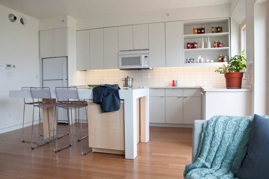 A straightforward kitchen helped the home tie for first place in the affordability section of the competition.