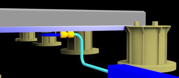 Each 23 ½-inch-by-23 ½-inch panel includes push-on connections with synthetic rubber D-ring seals to connect with other panels in rows.