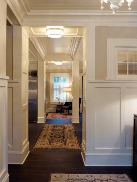 The kitchen connects to a great room across the hall.