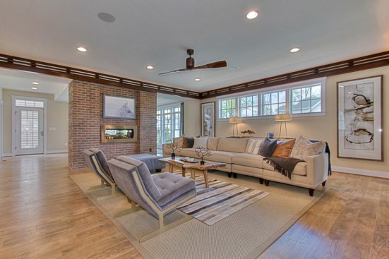 The house also features a modern open floor plan.