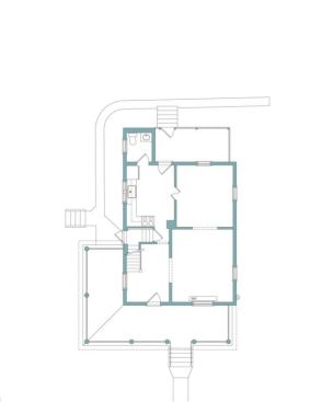 The original first floor plan is based ona typical living, dining and kitchen design. With this plan, there's definition--but also limited access and flow.The plan exists in houses all across America built in the first half of this century. But the plan doesn't reflect how we live today.