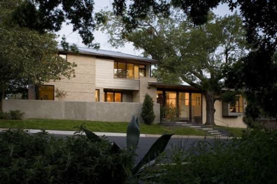 This new construction utilized materials and scale to blend a modern home into its Old Enfield neighborhood and received a 5-star Green Building Rating.