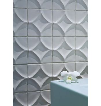 Textured Ceramic Tile  We’re fans of glass tile and we like typical ceramic, but textured ceramic products—which is all the rage in Europe—have our attention. This Abyssinian from Ann Sacks, for example, adds drama to a space without using color. It costs $10.71 per square foot, so use sparingly. 
www.annsacks.com.