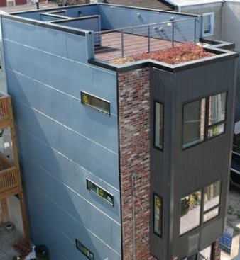 The Bancroft Green modular green infill apartments by Simplex Homes.