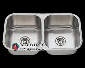 For $94 you can buy this 32-inch-wide undermount sink. It’s made from 16-gauge 304 stainless steel and features a brushed satin finish. Fabricated with rubber pads to reduce noise, the unit measures 18 inches from front to back and 9 inches deep. 
www.mrdirectint.com.