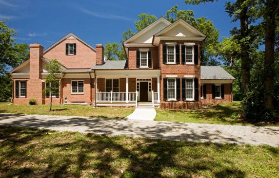 The architects designed the homes in a 19th Century style to fit in with the historic campus. The north elevation is shown here.