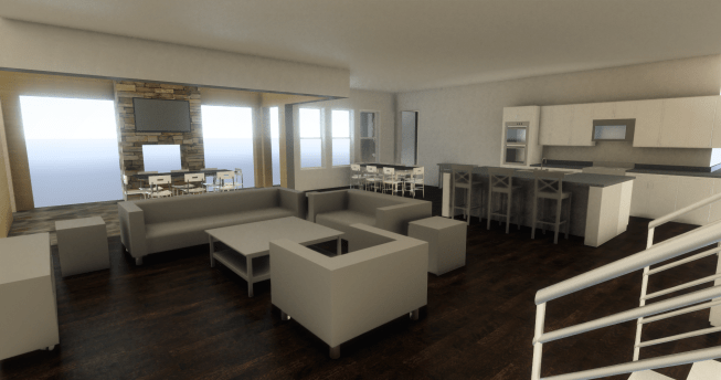 The team found a way to remove the post to create a seamless indoor/outdoor connection.