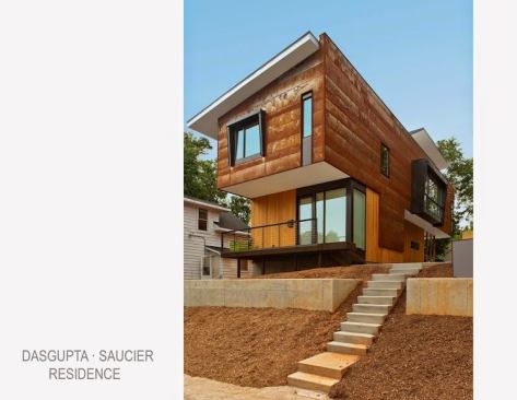 2nd Place People's Choice Winner

The 2014 Dasgupta/Saucier Residence, Raleigh NC, designed and built by Robby Johnston and Craig Kerins of Raleigh Architecture and Construction of Raleigh.  Structural engineering by Kaydos-Daniels Engineers.