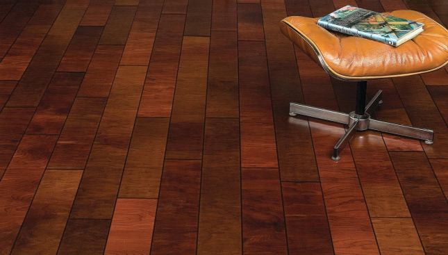 On the Side Sideways, the company's first line of engineered hardwood flooring, is available in indigenous American species of maple, beech, birch, cherry, and hackberry. The pre-finished flooring is urea formaldehydeñfree, California Section 01350ñcompliant, and FSC-certified. The click-lock planks measure 5/8 inch by 5 inches by 47 1/2 inches. Smith & Fong. 866.835.9859. 
www.plyboo.com.