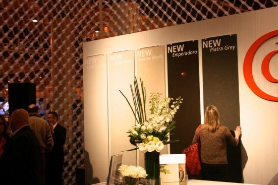 Caesarstone. The company's booth highlighted its new quartz colors for 2013, a rich array of natural tones that complement this year's trends. More 
here.