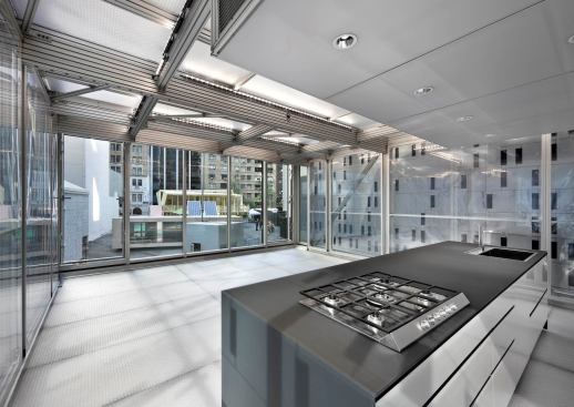 The house can be designed to fit different sites and climatic factors, and interior floor plans easily can be rearranged thanks to the modular framing system. Building materials were selected to be lightweight, minimize embodied energy, and be easily reusable.