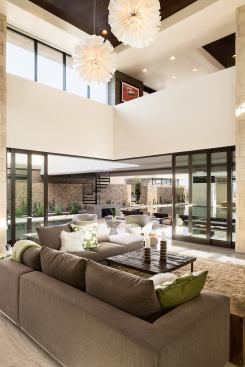 A view of the home's great room.